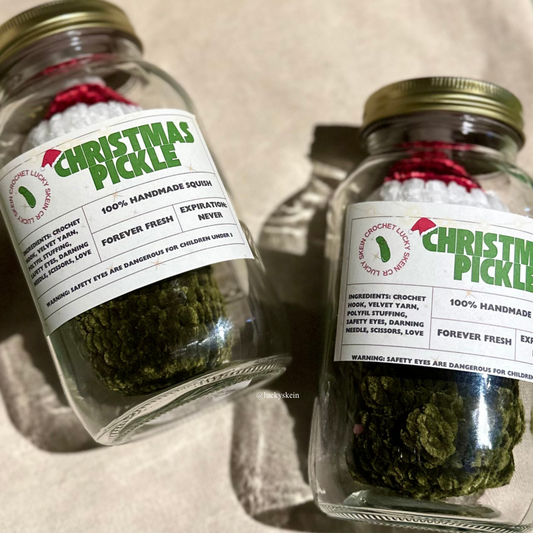 Christmas Pickle w/ Custom Label and Jar